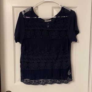 Blue detailed shirt